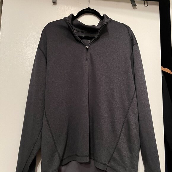 Pebble Beach Performance Gray Quarter Zip Long Sleeve Top Size XL 💗 - Picture 9 of 9